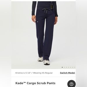 Figs Navy cargo scrub pants